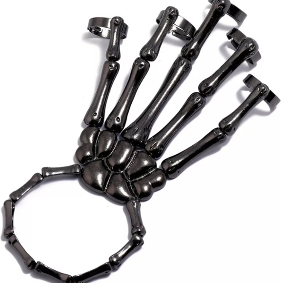 1 Skeleton Hand Bracelet silver tone - Picture 7 of 7